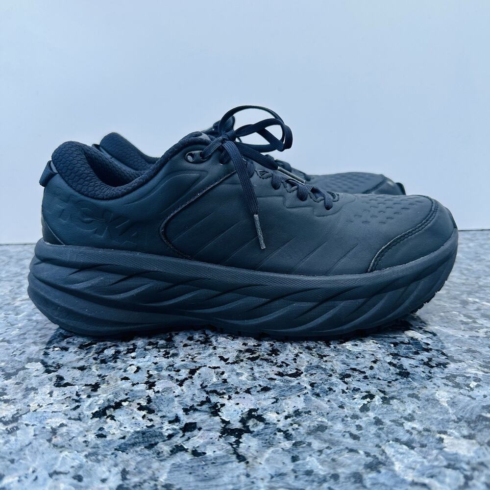 Hoka One One Bondi SR 111051 BBLC Black Slip Resistant Shoes Sneakers Women 11